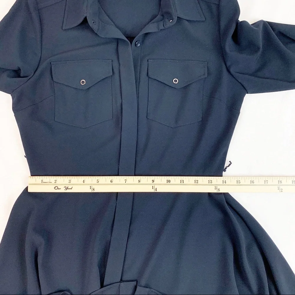 Elie Tahari‎ long sleeve asymmetrical shirt dress
